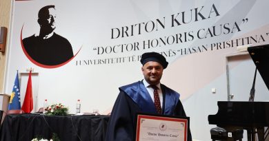 Trajneri i xhudos Driton Kuka nderohet me çmimin “Docotor Honoris Causa”, nga Universiteti i Prishtinës