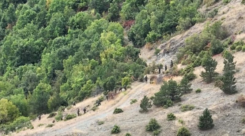 Pamje ekskluzive: Terroristët serbë ikin maleve nga Policia e Kosovës