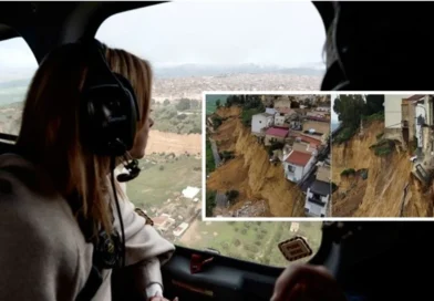 Kryeministrja italiane, Meloni sheh dramën nga helikopteri – Pa se si qyteti në Sicili po ‘shkatërrohej’ nga rrëshqitja e dheut