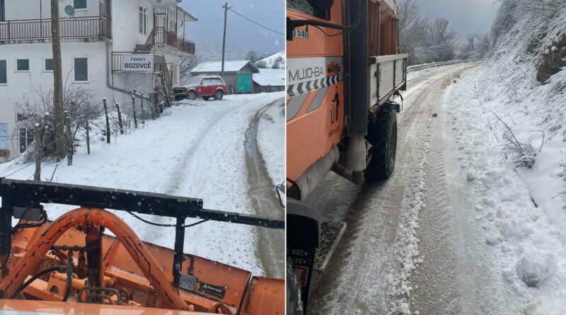 Reshjet e borës, Komuna e Tetovës: Rrugët janë të kalueshme