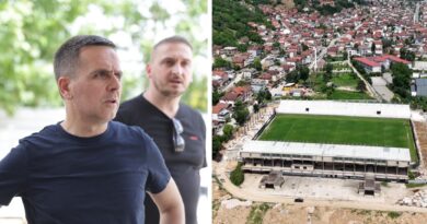 Kasami inspekton punimet në Stadiumin e Tetovës – “Po punohet për një stadium modern, me standarde të UEFA-s”