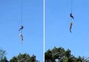 Polici kap me litar nga një helikopter krokodilin që kishte ngrënë një burrë në Afrikën e Jugut (VIDEO)