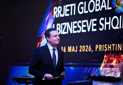 Kryeministri në detyrë Kurti mori pjesë në darkën solemne të organizuar nga Rrjeti Global i Bizneseve Shqiptare