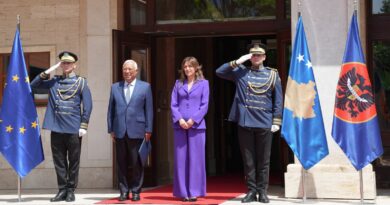 U.D. Presidentja Albulena Haxhiu pret në takim Presidentin e Këshillit Evropian, António Costa