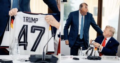 Merz surprizon Trump në G7, i dhuron fanellë të Gjermanisë me numrin 47 për 80-vjetorin