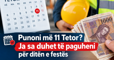 Punoni më 11 Tetor? Ja sa duhet të paguheni për ditën e festës